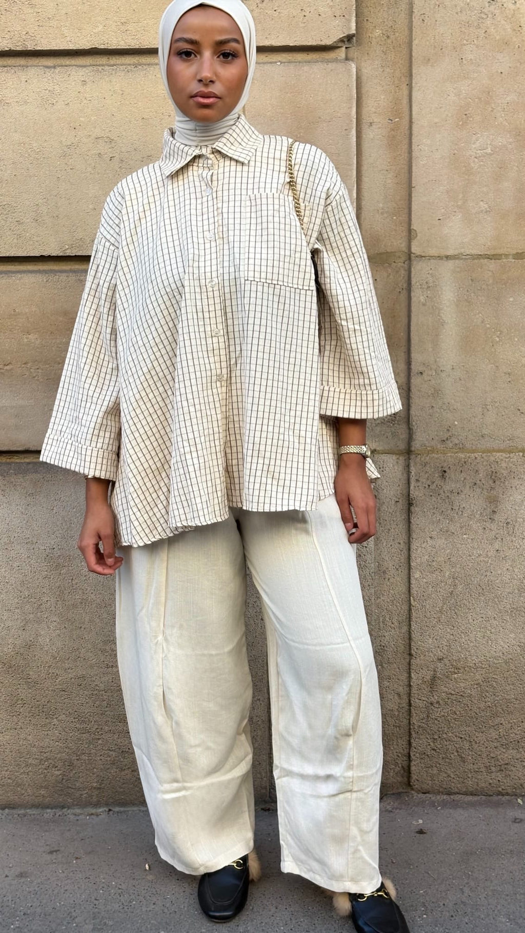 Chemise à carreaux oversize