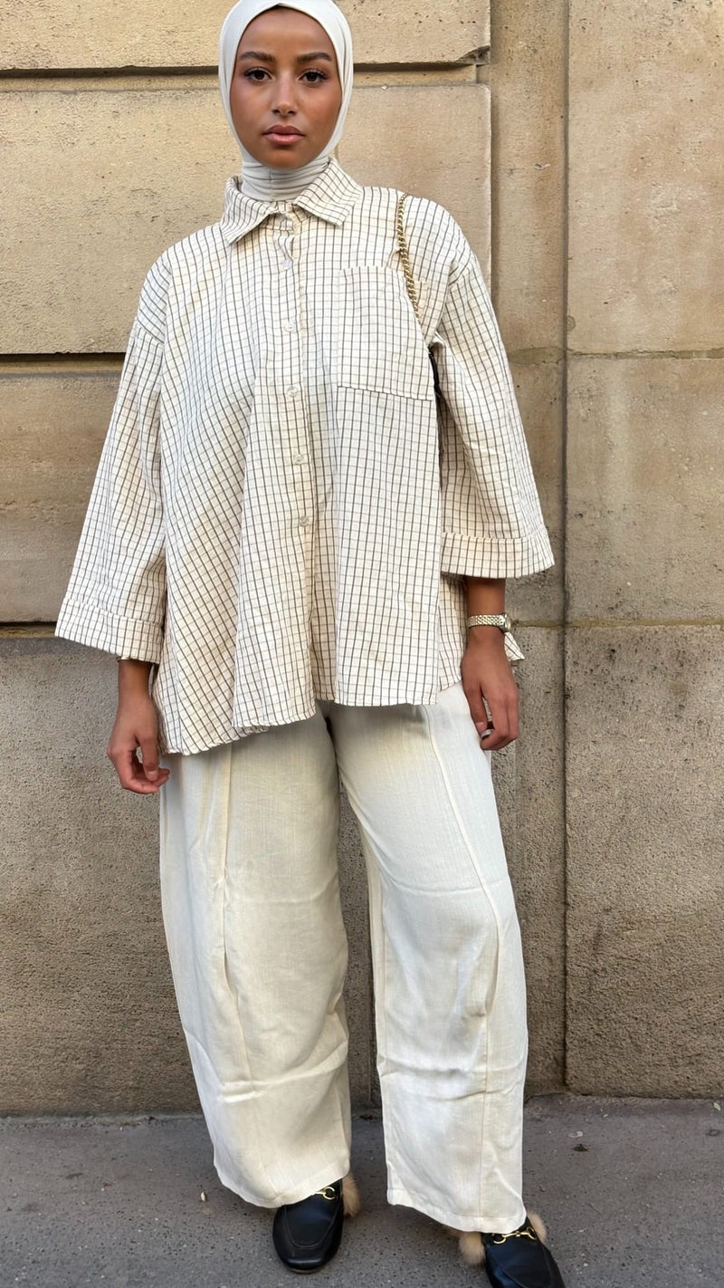 Chemise à carreaux oversize