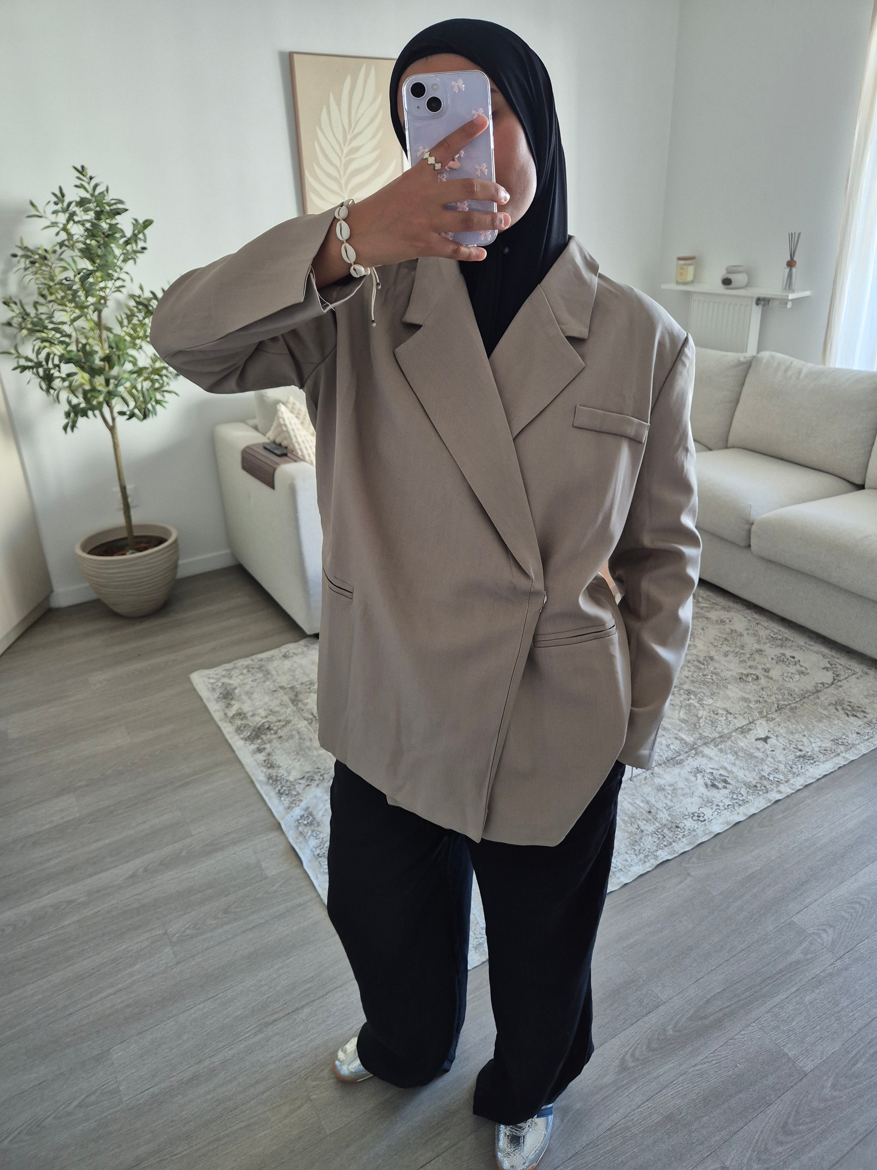 Blazer taupe croisé